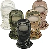 5PCS Camo Balaclava Ski Face_Mask Full Face_Mask Windproof UV Protection Cover for Men Women Outdoor