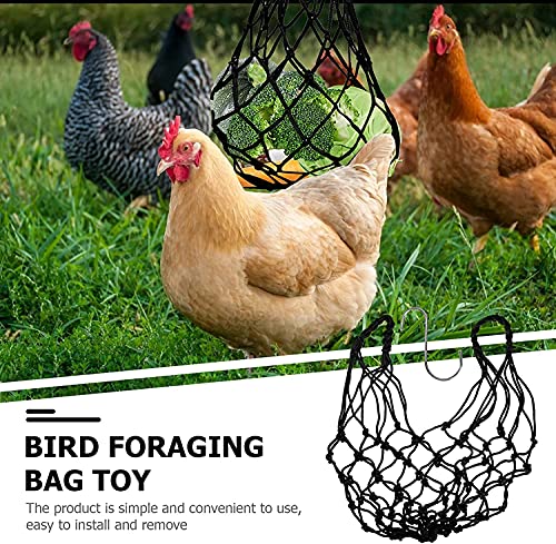 Locopeas 2pcs Hühner Obst und Gemüse Fütterungs Netzbeutel, Hähnchen Fruchthalter Hühner Hängendes Spielzeug, für Hens… – Bild 3