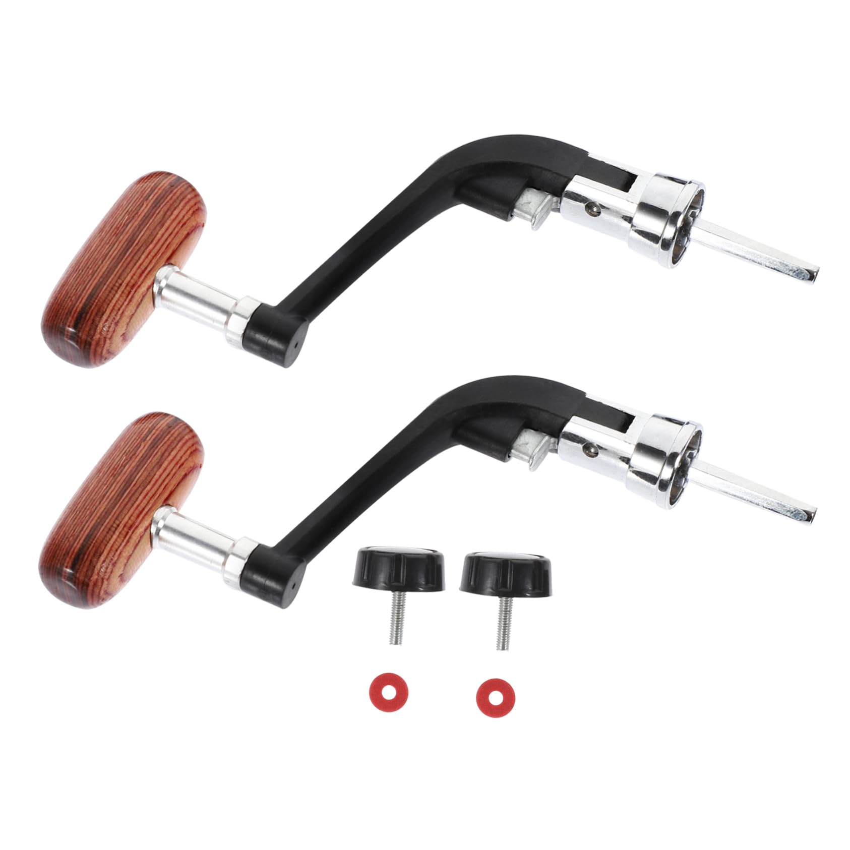 Besportble 1 Set Universal Fishing Accessories Wood Fish Supply Fishing Reel Handle Replace