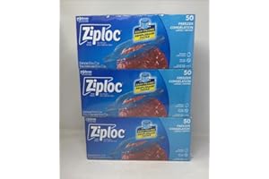 Large Freezer Bags with Easy Open Tabs, BPA-Free Airtight Seal, Ziplock – 26.8 x 27.3 cm, 3 Packs of 50 (150 Total)