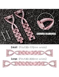 Oitom   correas de metal compatibles con Versa Smartwatch para mujer, 2 unidades, 1 correa de moda + 1 imán Milanese Loop