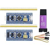 Aideepen ST-Link V2 Programming Unit Emulator Downloader(Random Color)+2PCS 40pin STM32F103C8T6 ARM STM32 SWD Minimum System 