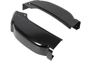 7BLACKSMITHS Cab Corners Compatible with 1999-2007 Chevy Chevrolet Silverado GMC Sierra 4 Door Extended Cab Trucks Replacement for 0856-115 0856-116 Black (Pair)