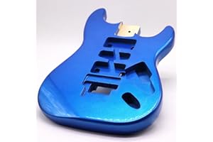 JD.Moon Electric Guitar Body For Fender ST Strat Guitar Accessory DIY Double Locking Tremolo Metal Blue Poplar Wood