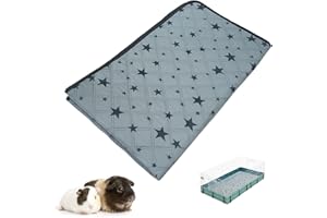 RIOUSSI Guinea Pig Cage Liners, Absorbent Washable Reusable Guinea Pig Fleece Bedding for Midwest and C&C Cages with Leakproo