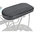 Bike Back Shelf Seat Cushion, Universal Bike Rear Saddle Seat PU Cover Cushion Wide Soft Pad Accessory (Black)