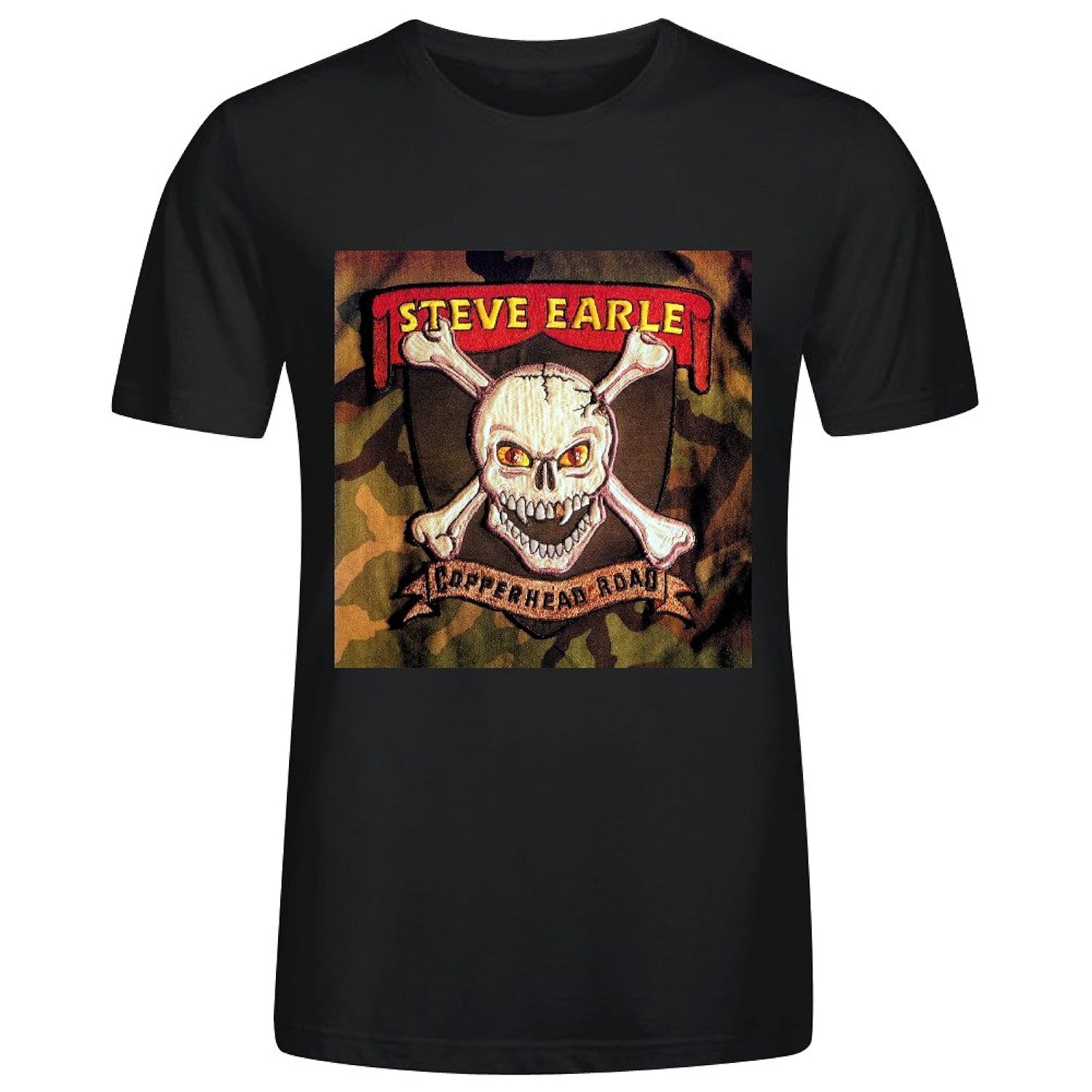 Steve Earle Copperhead Road Mens Tees Black Clothing Amazon Campaign