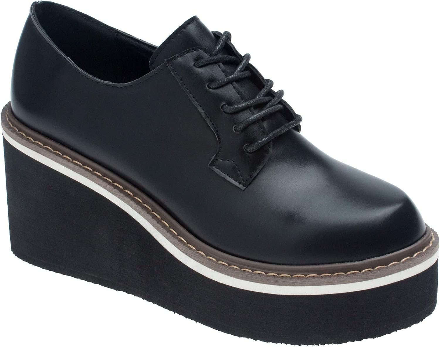 ladies black platform shoes