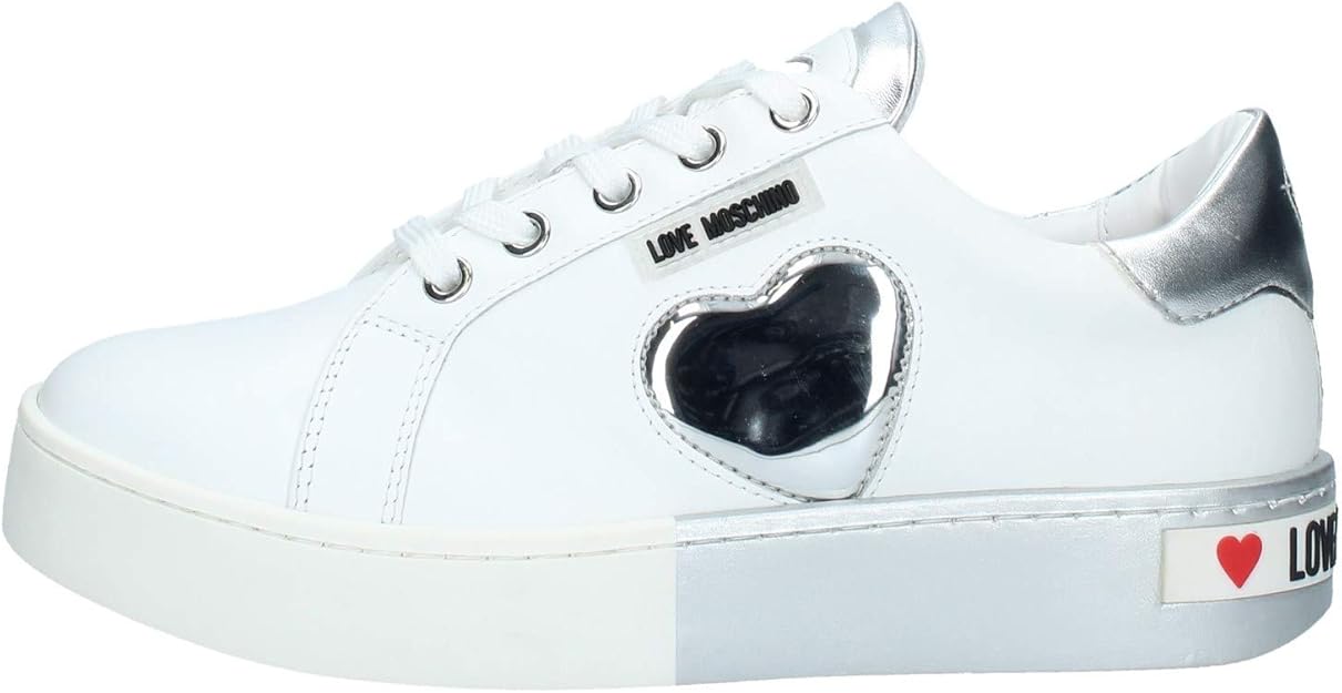 Love Moschino Women's Shoes Low Sneakers JA15023G1AIF310B Size 38 White