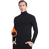 Subuteay Thermal Shirts for Mens Fleece Lined Top Long Sleeve Compression Base Layer