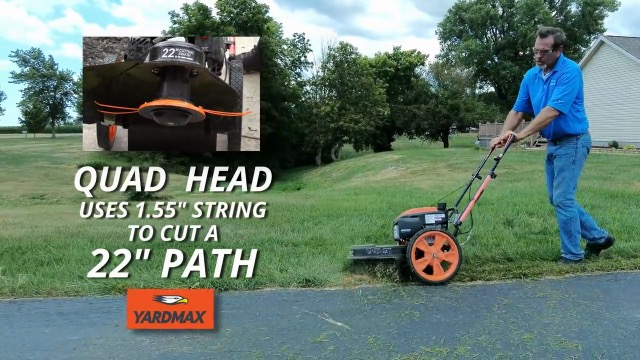 YARDMAX YL2250 22 in. 170cc Gas Walk Behind String Trimmer Mower, Orange photo 12