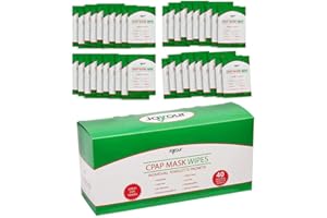 JAYOUR 40 Pack - Travel CPAP Mask Wipe Towelettes - 40 Wipes Total (1 Wipe Per Packet) Unscented, 100% Cotton, Lint Free | For Cleaning CPAP Mask | Perfect For Travel