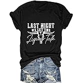 Savarana Western Cowgirls Shirts Women Vintage Graphic Tee Tops Funny Letter Print Country Music Tshirt