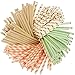 Juvale Paper Straws, Party Supplies (4 Colors, 160 Pack)