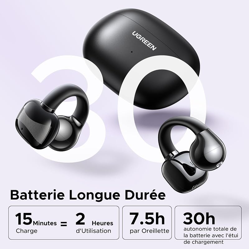 HiTune S3 Écouteurs Bluetooth sans Fil Clip Oreille Ouvert 30H ENC