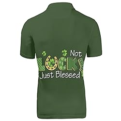 HUGS IDEA Lucky Print Golf Shirt St. Patrick's