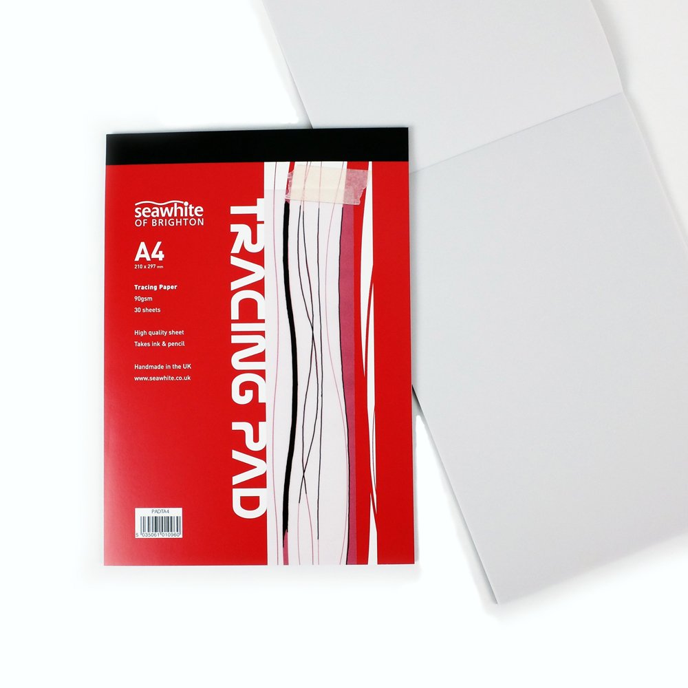 A4 Tracing Pad - 90 gsm - 30 Sheets High Quality - Semi-Transparent Paper - Suitable for Pencils and Ink Pens - Ideal for Students and Professional Artists
