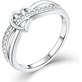 STARCHENIE Infinity Heart Ring for Women 925 Sterling Silver Size 5-10