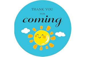 MAGJUCHE Sun Clouds Thank You Stickers, You are My Sunshine Baby Shower Birthday Party Favors Sticker Labels, 2 Inch, 40-Pack