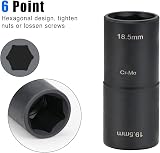 Sukudon Impact Wrench Nuts 18.5mm 19.5mm Socket Set 1/2 Inch Double Head view 2