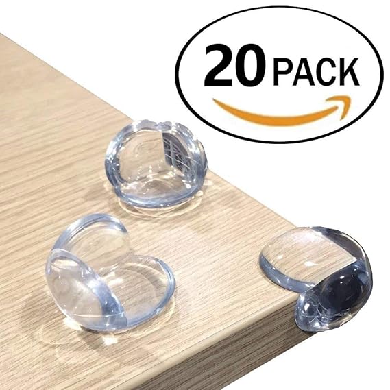 Baby Tischschoner Sicherheitsecken, 20 Stück, klare Eckenschutzleisten für Tische, Möbel, mit 20 starken Klebstoff für die Ve