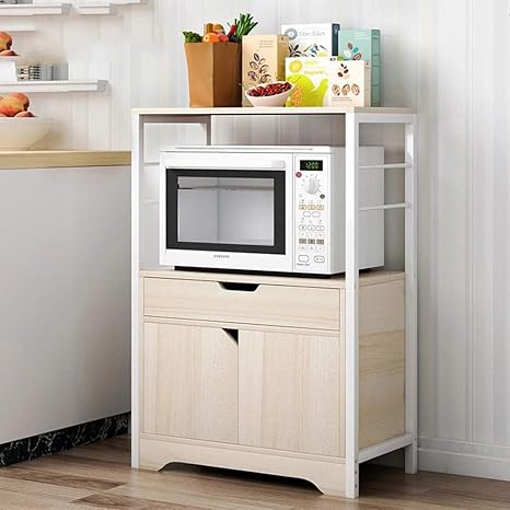 Amazon 桜木 キッチン家電収納ラック 家庭用電子レンジラック ヨーロッパの多機能リビングルーム収納食器棚 60 30 78 Cm キッチンツールスタンド オンライン通販