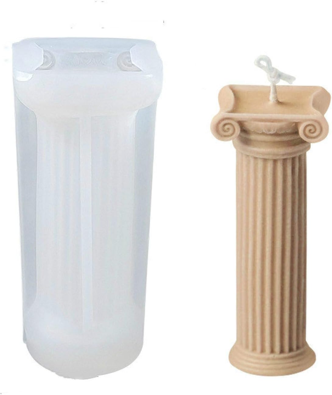 3D Roman Column Candle Mold，Ancient Greek Pillars Mold，DIY