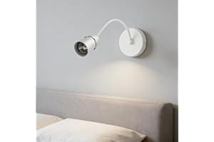 Ceiling Pendant Light Fitting, B22 Lamp Holder, 6”(150mm), White Plastic Light Bulb Holder, Ceiling Rose for Kitchen Island L