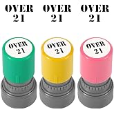 3 Pack Over 21 Stamp,Hand Stamps for Party Event,Self-Ink Drink Stamp Perfect for Parties, Festivals,and Bar Crawls