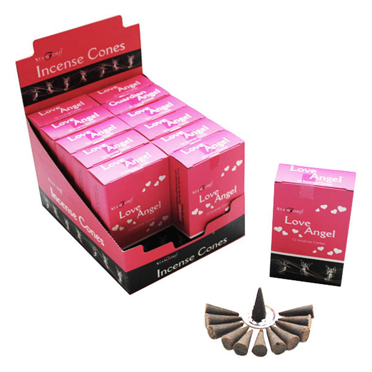 Stamford Love Angel Incense Cones, 12 Cones x 12 Packs