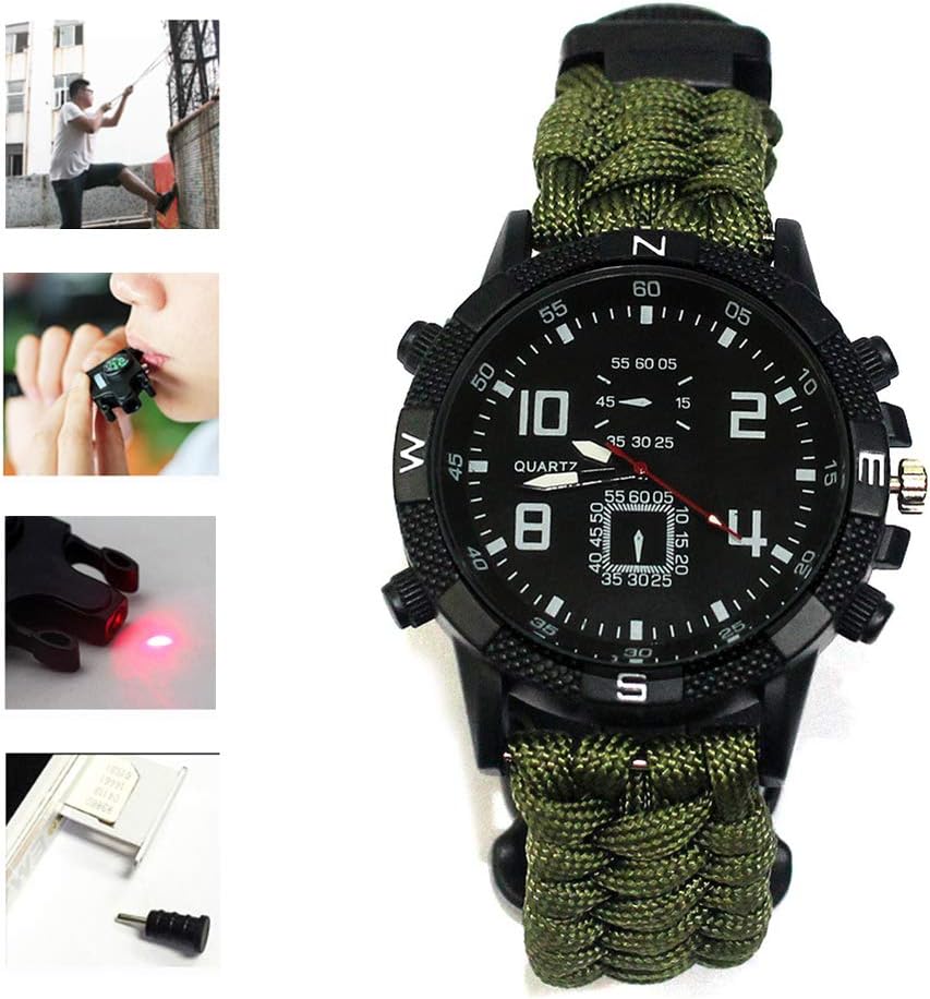 termometro a bussola per bracciale paracord