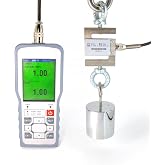 Digital Force Gauge with S Type Load Cell, 0-1T | Push Pull Gauge Dynamometer, Peak/Track Mode, &plusmn; 0.05%F.S Accuracy, Input MV Signal Test