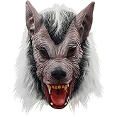EraSpooky Werewolf Mask for Men Halloween Costume Full Head Latex Wolf Masks