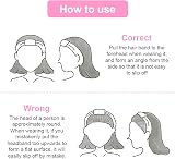 Aomig Spa Headbands Women Fluffy Bowknot Elastic Microfiber Pink 2 Wrist Straps view 4