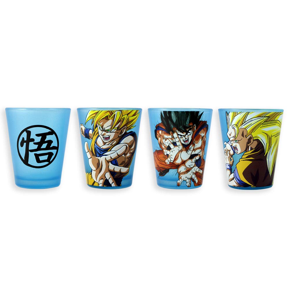 Set Of 4 1 5oz Approx Officially Licensed Dragon Ball Z Goku Shot 