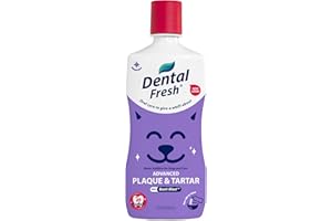 Dental Fresh Plaque & Tartar Control Water Additive for Dogs & Cats – Helps Support Clean Teeth, Healthy Gums & Fresh Breath – Advanced Formula Oral Care, 17 fl oz