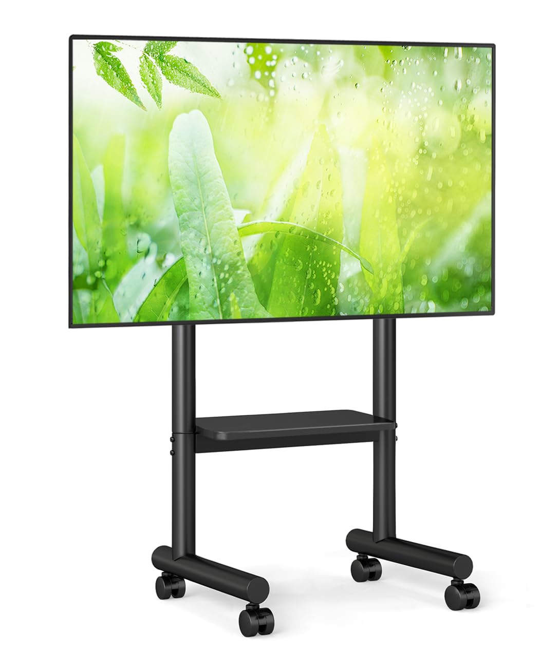 Photo 1 of TVON Rolling TV Stand for 40-75 inch TVs up to 110 lbs, Mobile TV Cart with Height Adjustable Shelf, Outdoor TV Stand for Bedroom, Living Room, Max VESA 400x400mm