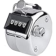 PHONEX Metal Handheld Tally Counter 4-Digit Number Count Clicker Counter, Hand Mechanical Counters Clickers Pitch Counter for Coaching, Knitting, People, Lap, Fishing, Golf and Row