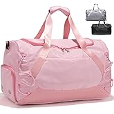 Kirioul Gym Bag 36L Large Travel Duffel Bag For Men&Women Water-Resistant Sport Bags With Shoes Compartment Wet Pocket Heavy Duty Weekender Overnight Carry On Bag For Gym, Yoga, Swim, Travel