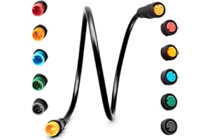 HUDAMZKY Ebike Extension Cable Julet 2Pin/3Pin/4Pin/5Pin/6Pin Waterproof Connector Female to Male DIY Electric Bicycle Brake Display Throttle Light Extension Signal Cable(3pin Male-Female)