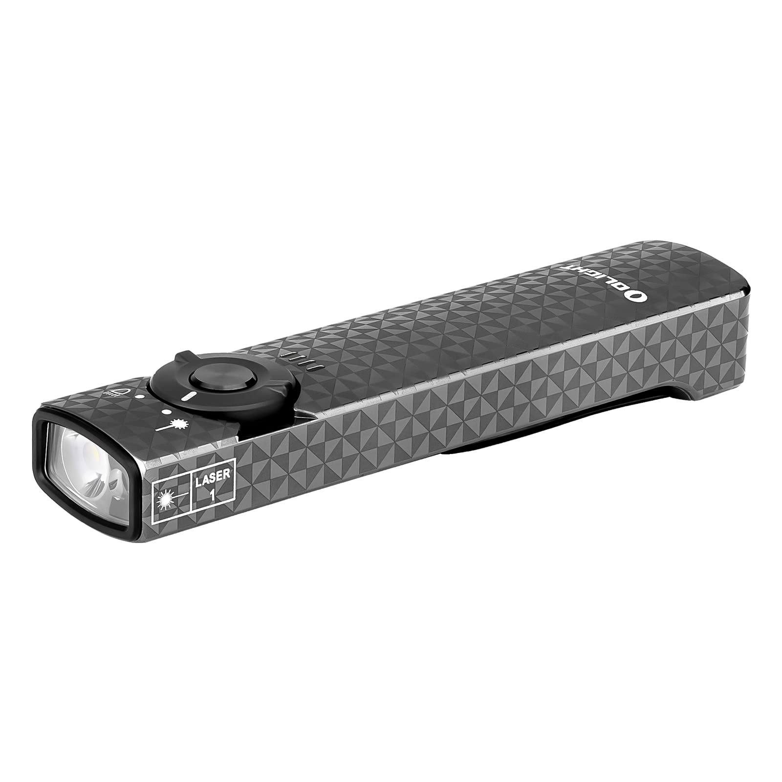 OLIGHT Arkfeld EDC Torch, 1000 Lumens Rechargeable LED Torch with Green Beam and White Light, Super-Thin Build Flat Flashlight with Clip for Outdoors, Emergency, Work (Gunmetal Grey,CW: 5700~6700K)