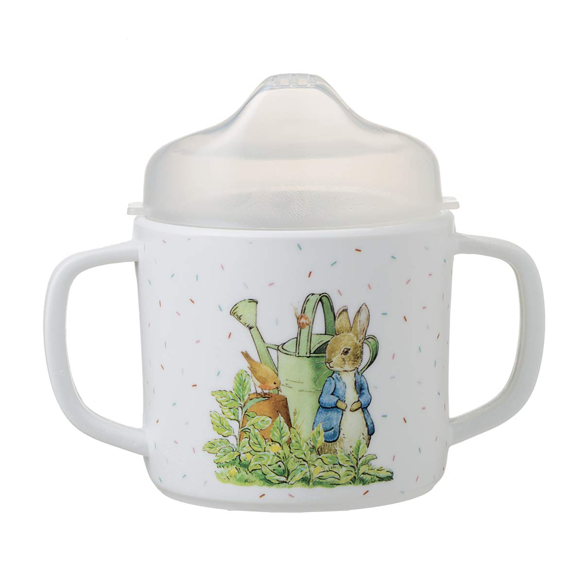 Petit Jour Paris - Double-Handled Cup with Removable Cap Peter Rabbit - with Anti-Slip Base!, BP904P