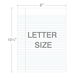 Kaisa3 Pack Notebook Paper College Ruled 3-Hole