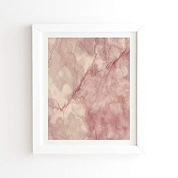 Deny Designs Chelsea Victoria Rose Gold Marble Wall Art 14 X 16 5 White Frame Amazon In Home Kitchen