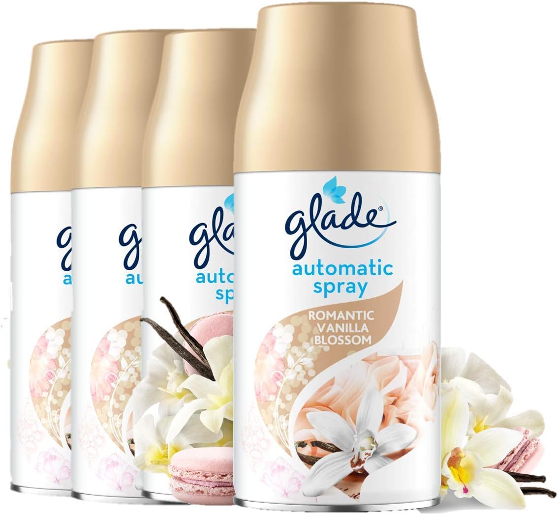 Glade Air Freshener Refill Spray Vanilla Blossom 269 Ml Pack Of 4 X 269 Ml Amazon De Drogerie Korperpflege