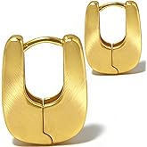 Aimétte Monette Gold Earrings for Women Trendy, Chunky Gold Huggie Stud Hoop Hypoallergenic Earrings, Jewelry Gifts for Best Friend, Valentines Day Gifts for Her
