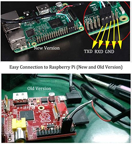 Youngneer PL2303TA USB to TTL Serial Cable for Raspberry Pi BeagleBone Programming Console Debug Cable 3.3Ft 5 Pack
