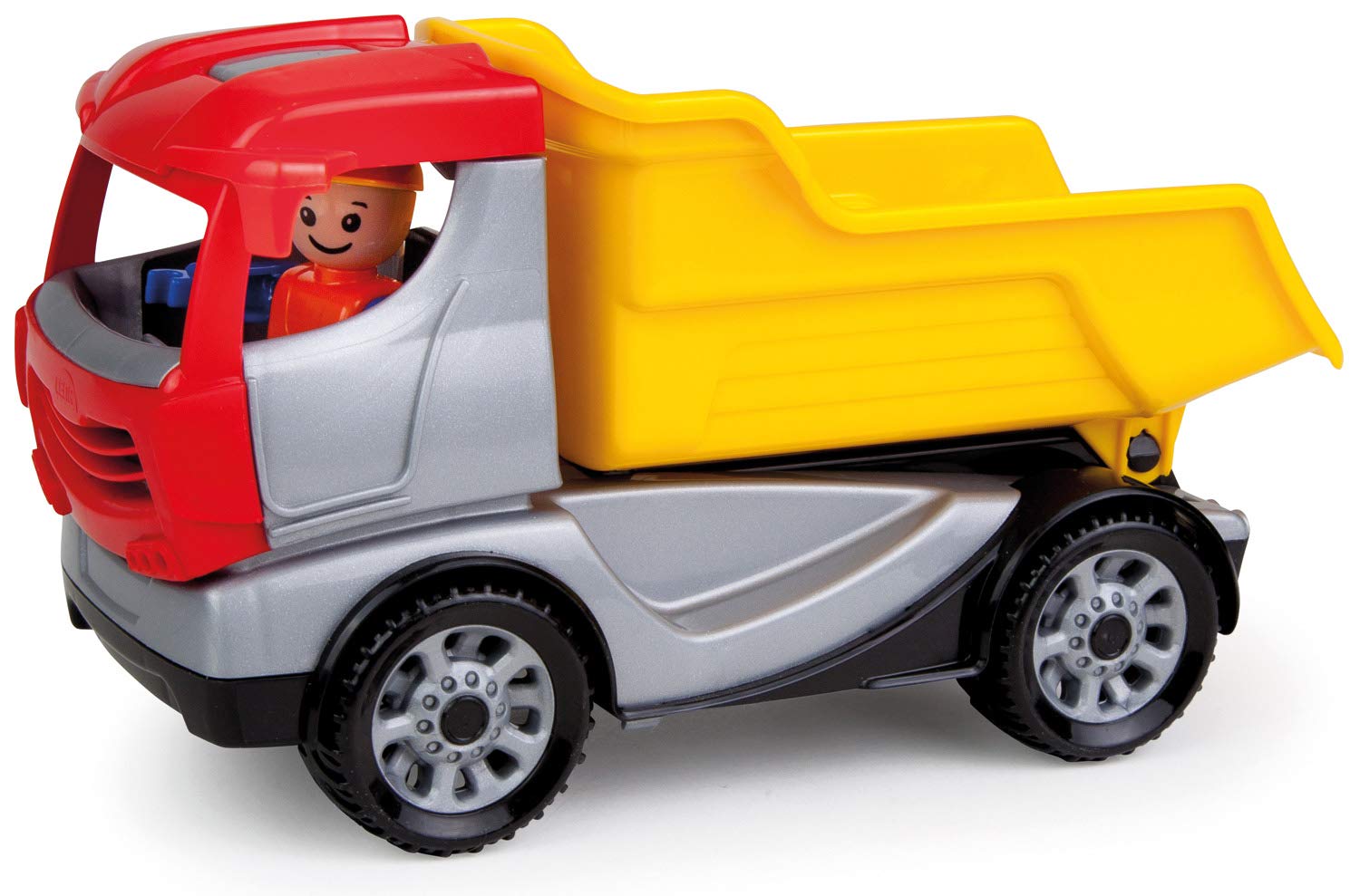 Lena 01620 - Truckies dump truck, stable construction vehicle approx. 22 cm, small toy dump truck for children from 2 years, robust, suitable for sandbox, beach and children's room