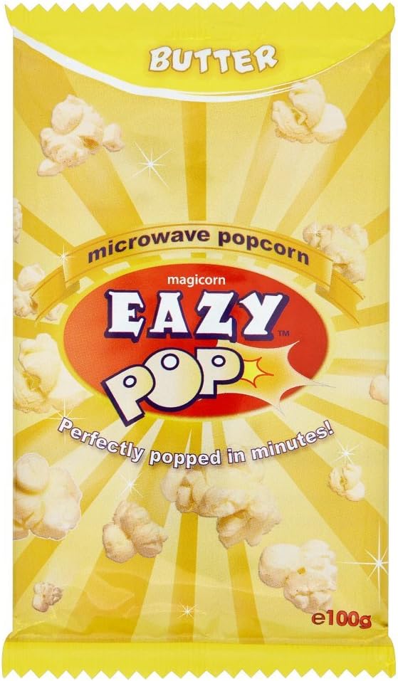 Eazypop Microwave Popcorn Butter 100g (100g x 16 x 1 pack size)