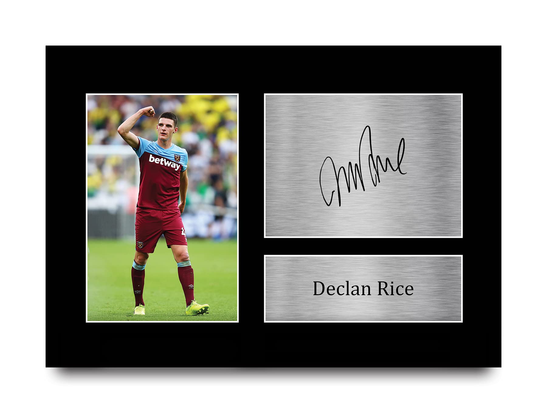 HWC Trading A4 Declan Rice West Ham United Gifts Printed Signed Autograph Picture for Football Fans and Supporters